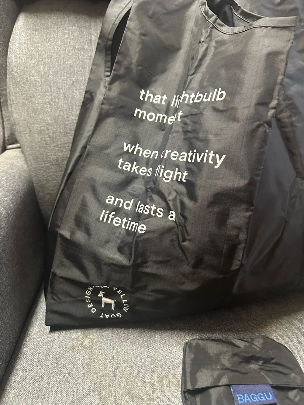 BAGGU Black Reusable Tote Bag